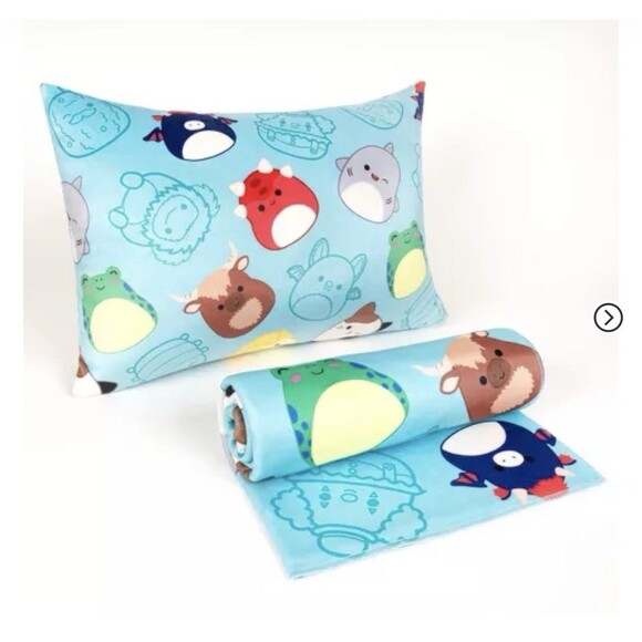 Other - SquishPillow Kids Pillow & Throw Gift Set Restie Besties Squishmallow Teal